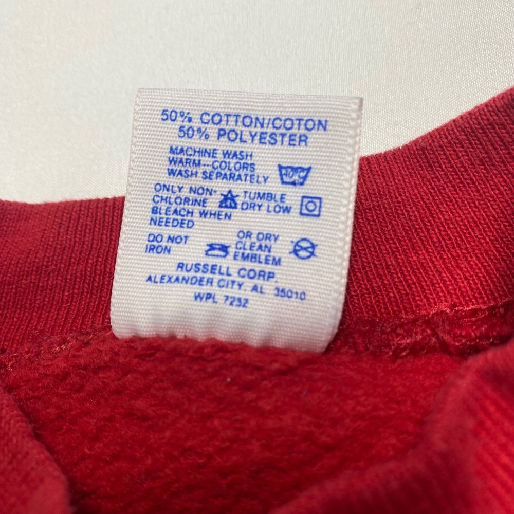 Vintage Jerzees Millers Racing Team Red Crewneck Sweatshirt Kids S 6-8 USA Made - Picture 3 of 7